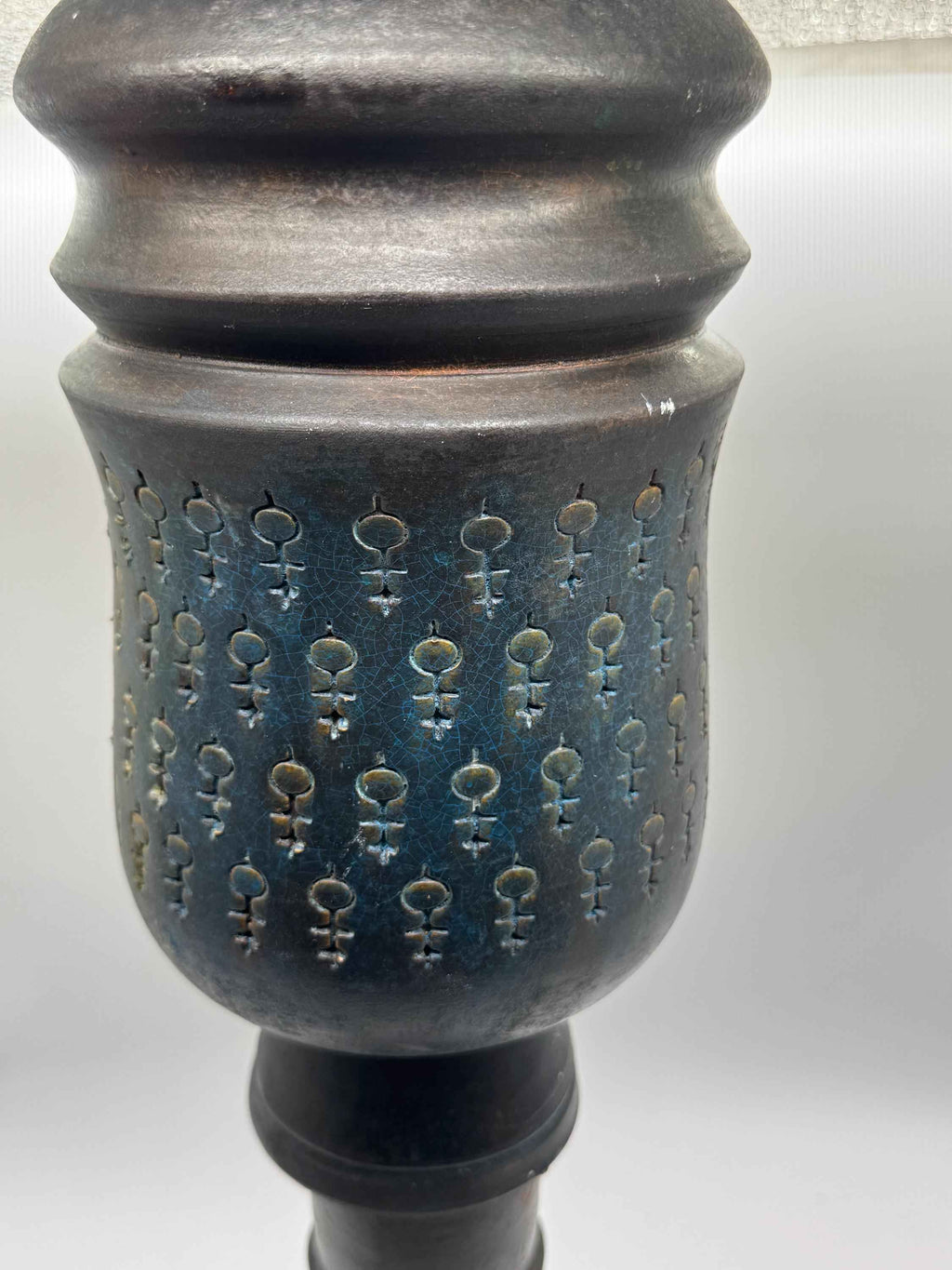 Vintage Bitossi Aldo Londi Key Decor Ceramic Table Lamp | 1960s Italian Mid-Century Lighting