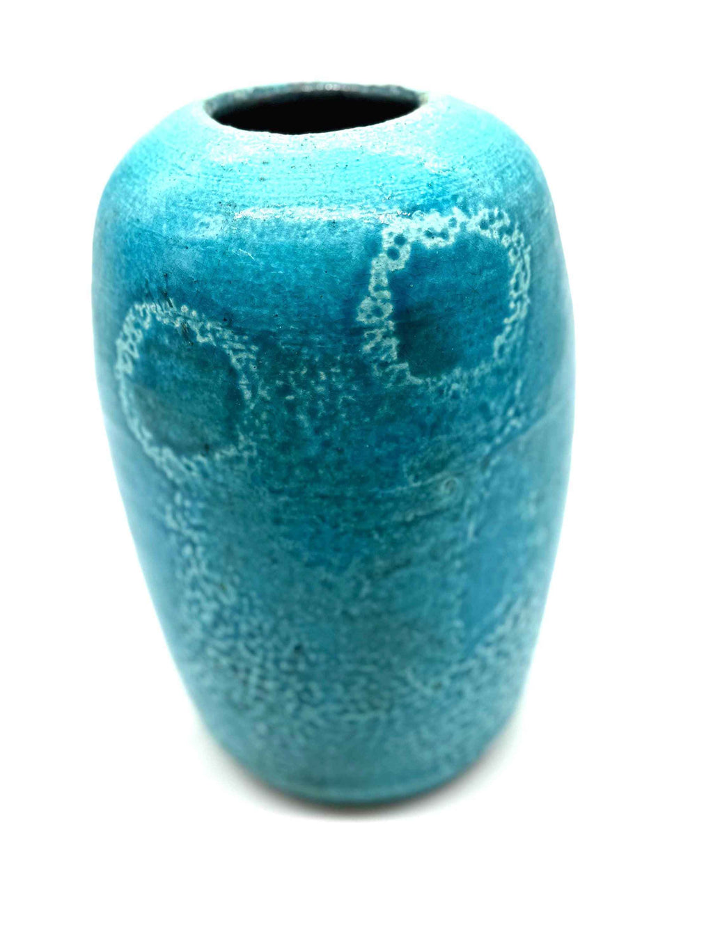 Vintage Bitossi Aldo Londi for Raymor Fused Glass Frite Ceramic Vase | 1950s Italian Studio Pottery
