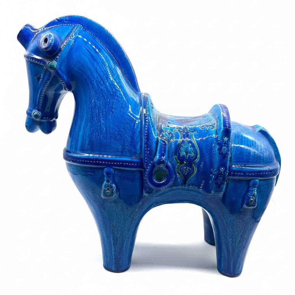 Vintage XL Bitossi Aldo Londi Horse Liberty Ceramic Sculpture | 1970s Italian Studio Pottery