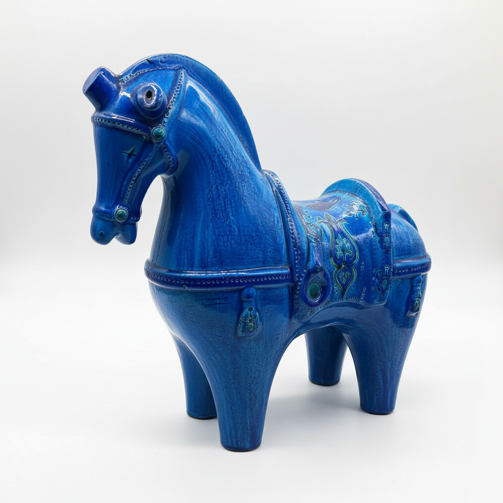 Vintage XL Bitossi Aldo Londi Horse Liberty Ceramic Sculpture | 1970s Italian Studio Pottery