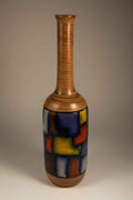Vintage Bitossi Aldo Londi Vetrata Ceramic Vase | 1950s Italian Studio Pottery