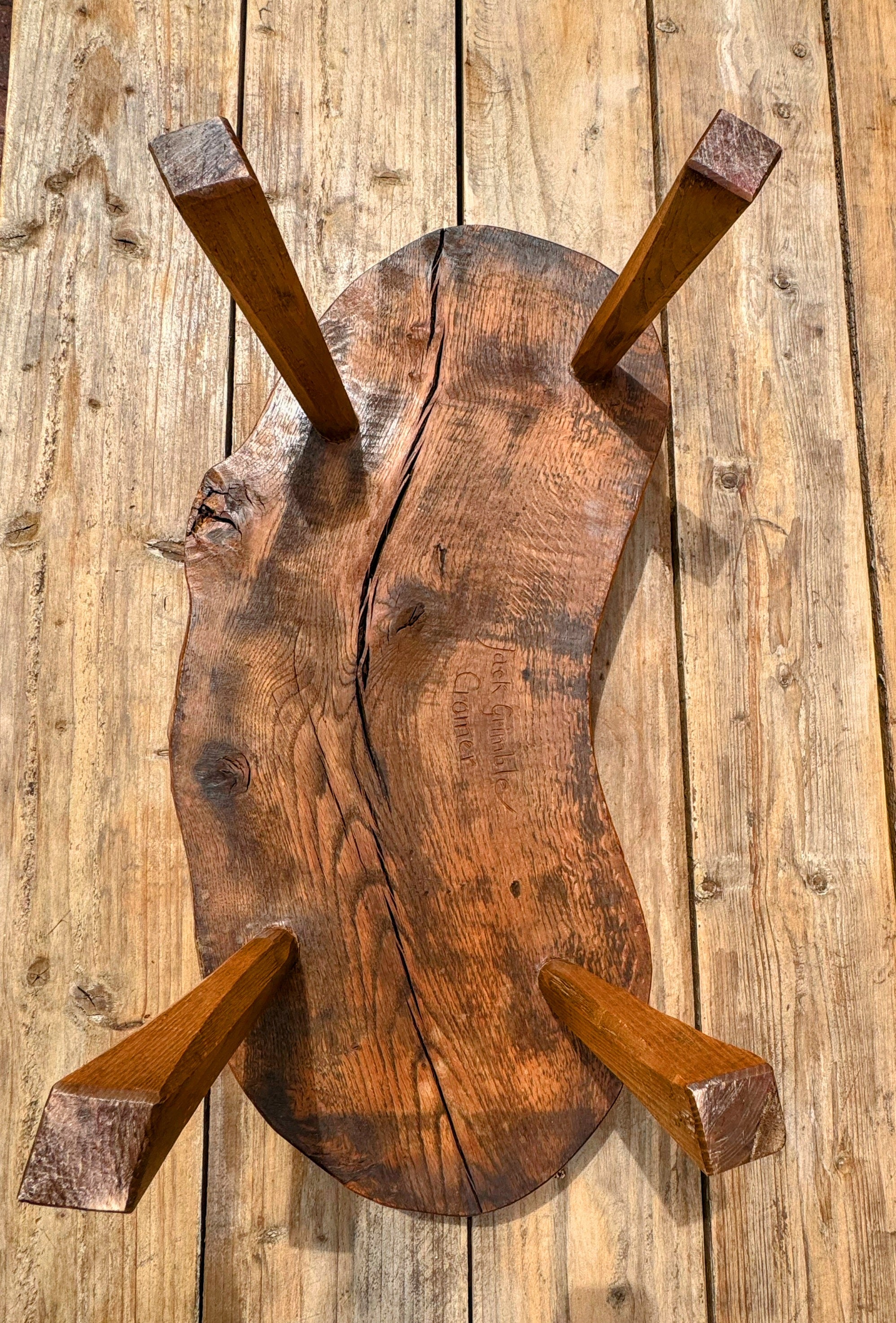 Jack Grimble Burr Elm Side Table | Handcrafted British Mid-Century Modern Furniture
