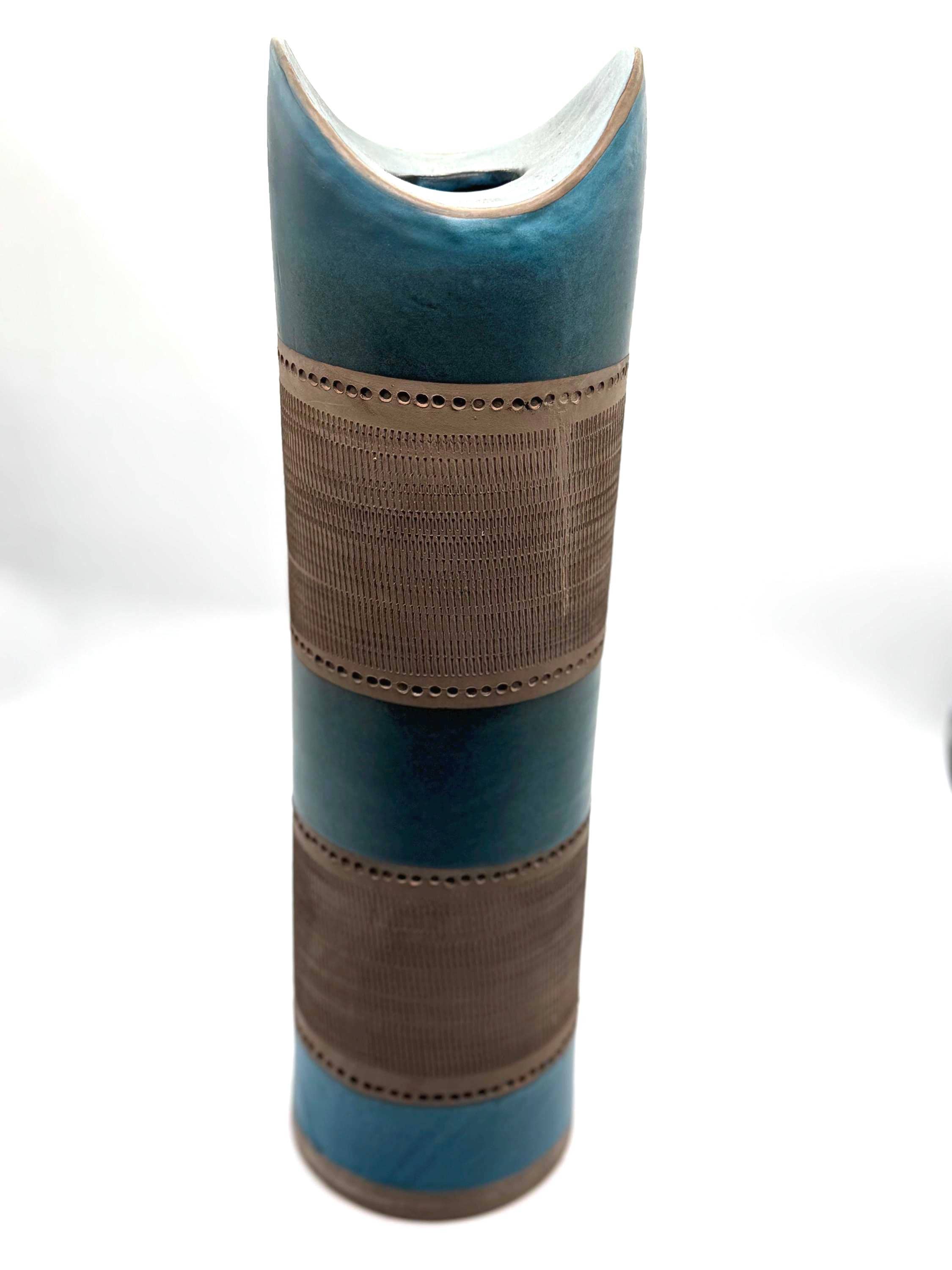 Monumental Vintage Bitossi Aldo Londi for Raymor Ceramic Vase | 1950s Italian Studio Pottery