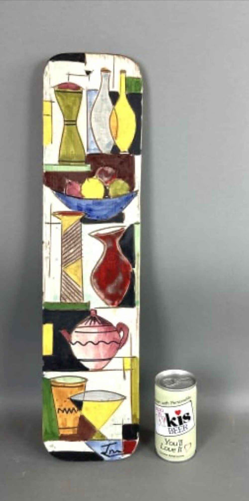 Rare Bitossi Aldo Londi Ceramic Wall Plaque | 1950s Vintage Italian Studio Pottery