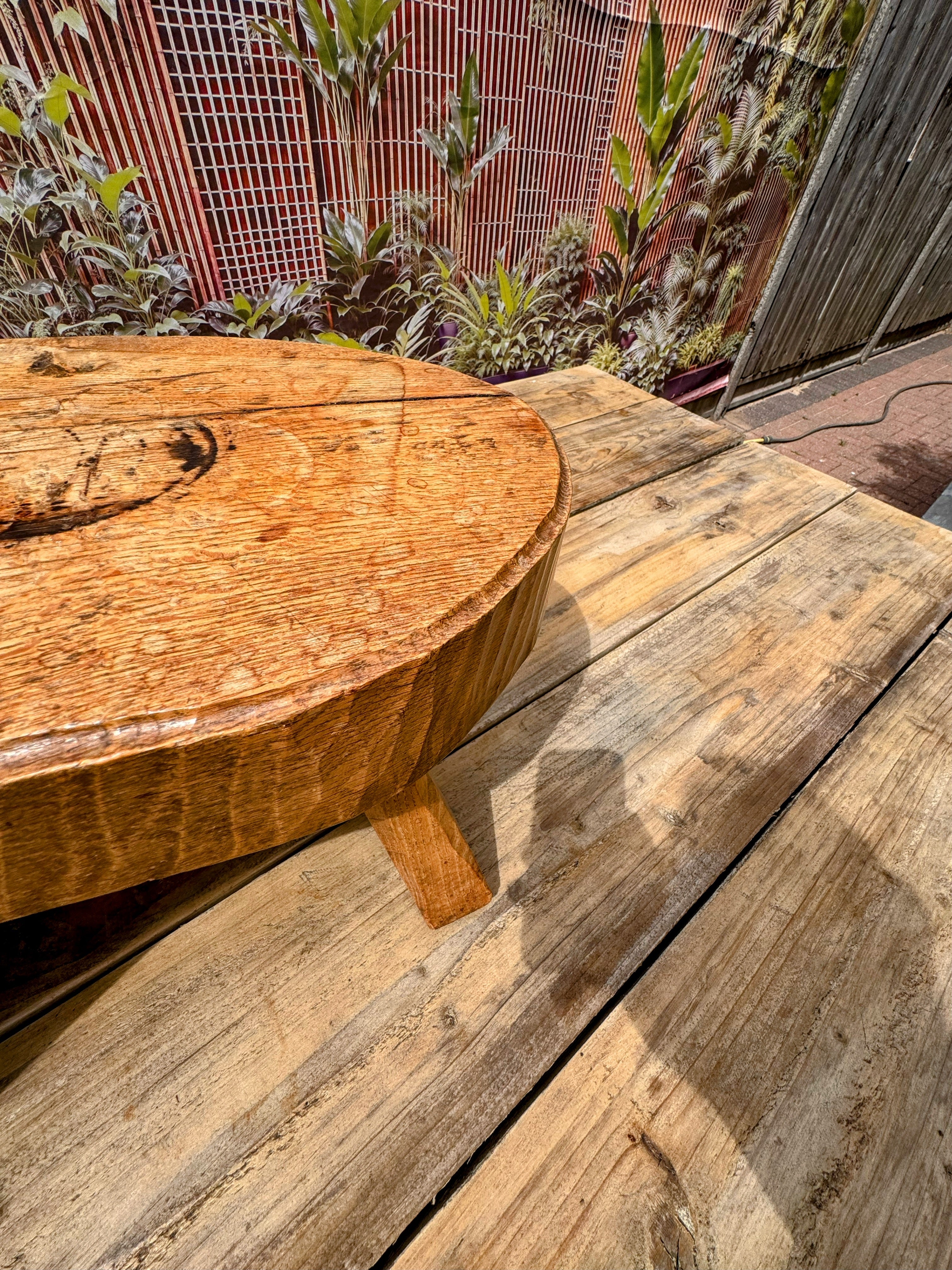 Jack Grimble Burr Elm Side Table | Handcrafted British Mid-Century Modern Furniture
