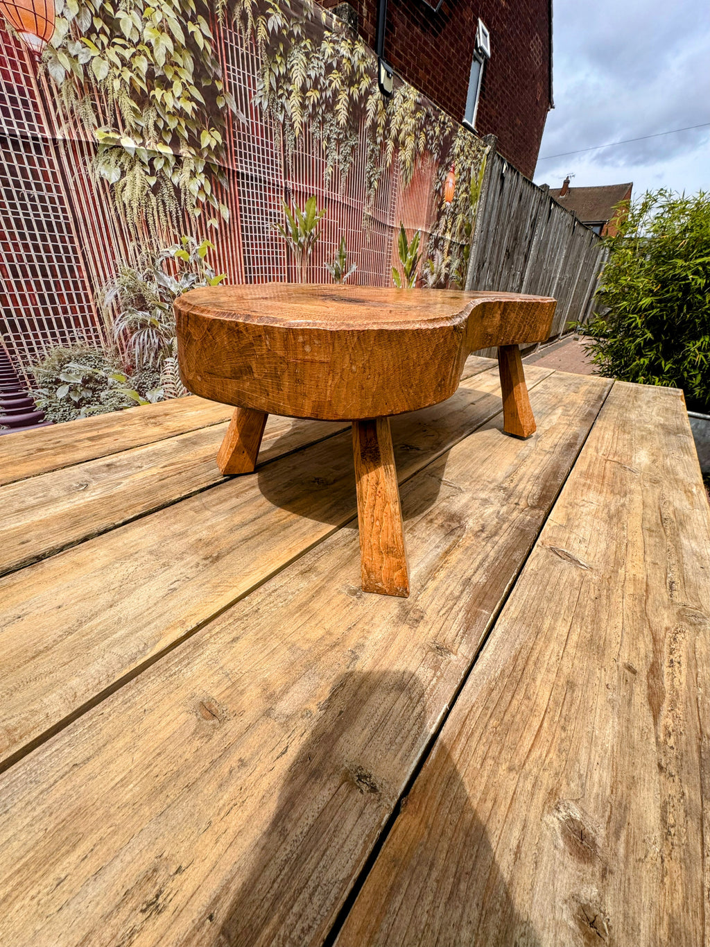 Jack Grimble Burr Elm Side Table | Handcrafted British Mid-Century Modern Furniture