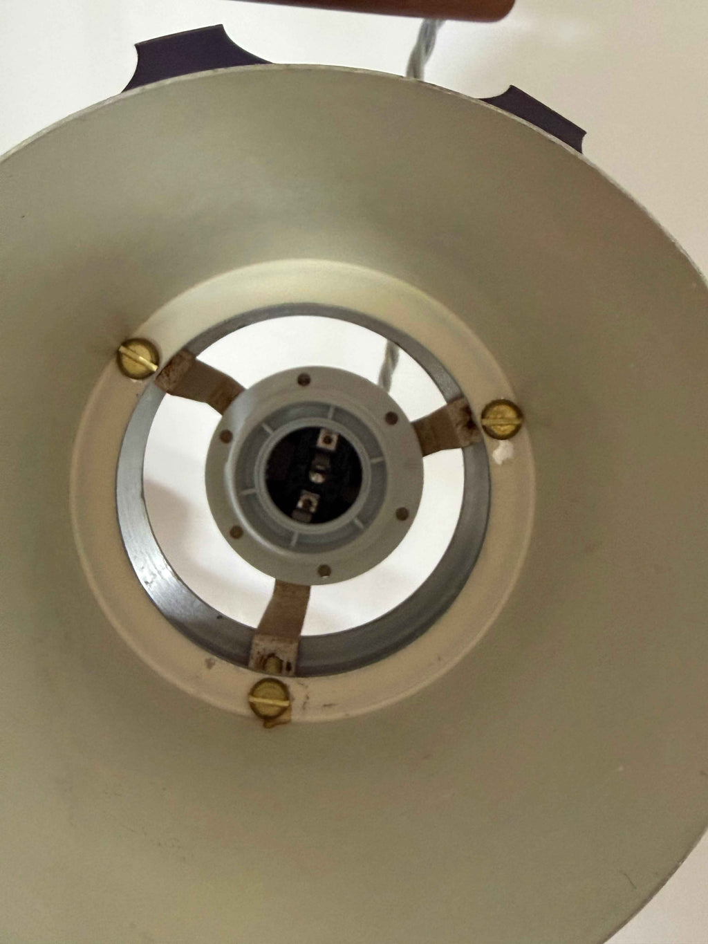 Vintage Danish Aluminium & Teak 3-Pendant Light | 1960s Mid-Century Modern Lighting