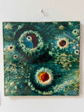 Vintage Karlsruhe Majolika Ceramic Wall Tile | 1960s German Mid-Century Modern Décor