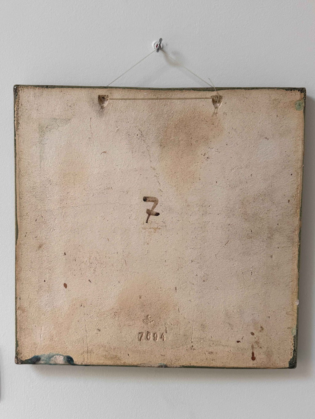 Vintage Karlsruhe Majolika Ceramic Wall Tile | 1960s German Mid-Century Modern Décor