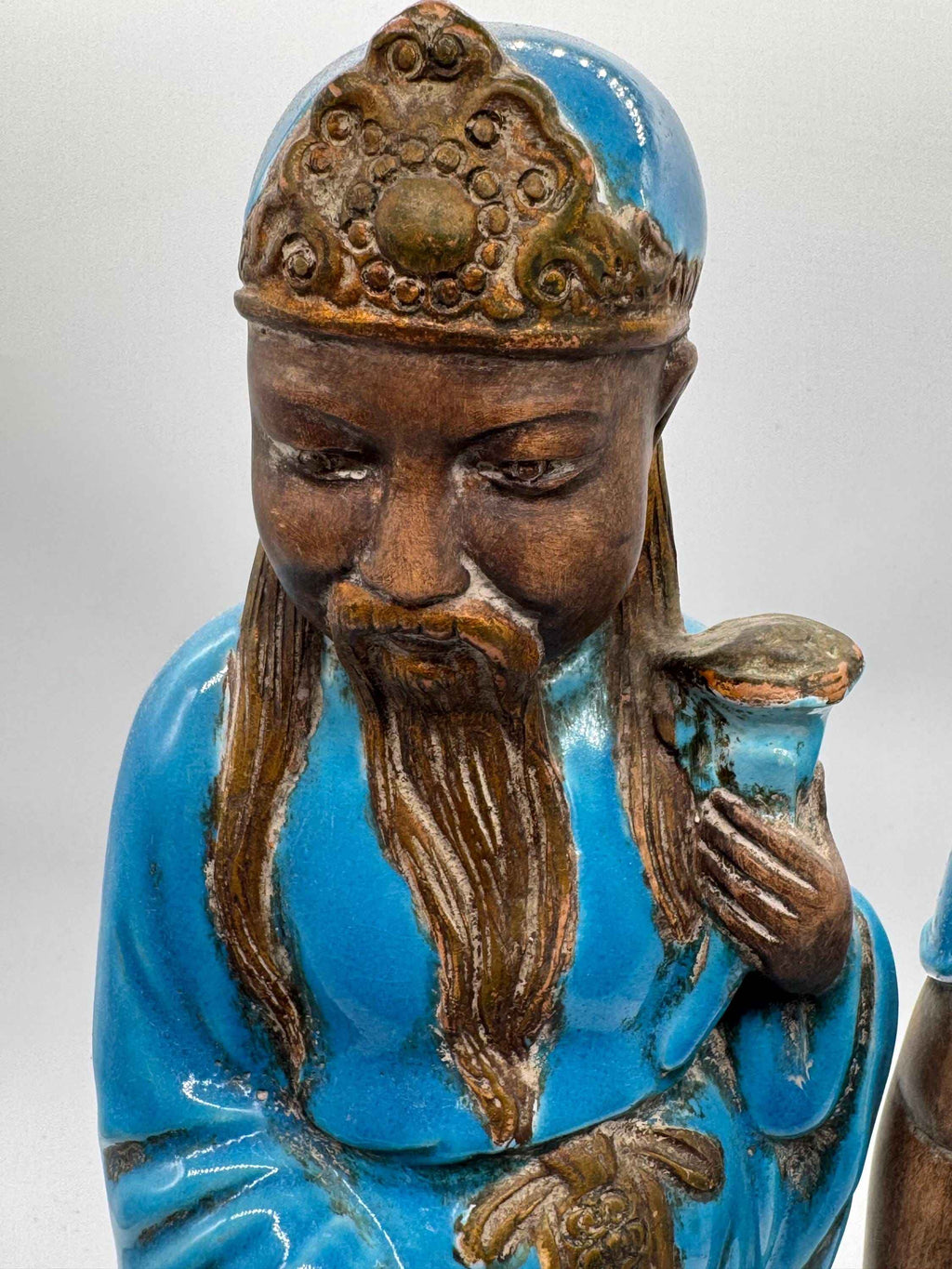Vintage Ugo Zaccagnini & Sons Male and Female Buddha Pair | 1960s Italian Ceramic Figurines