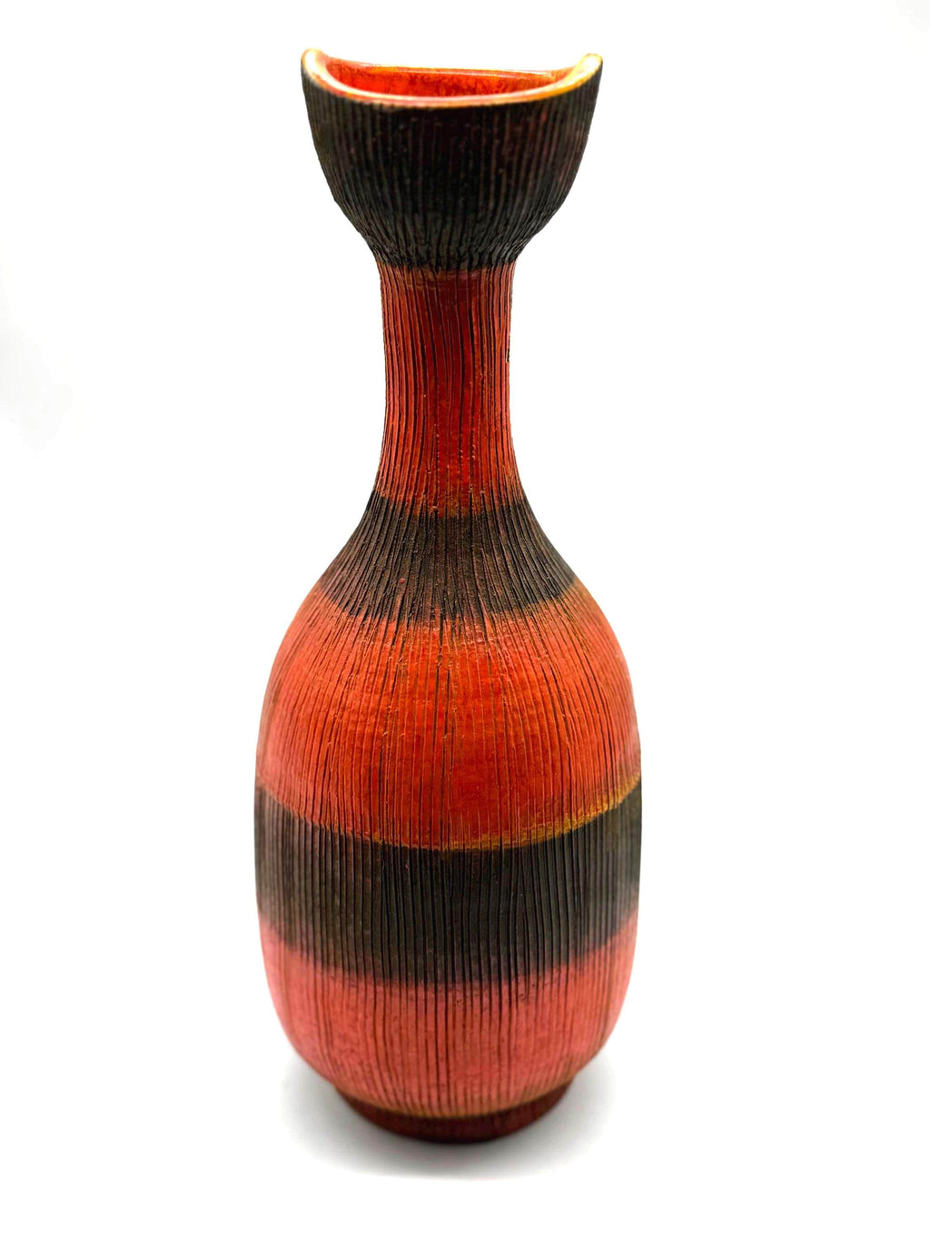 Vintage Bitossi Aldo Londi Seta Ceramic Vase | 1950s Italian Studio Pottery