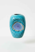 Vintage Bitossi Aldo Londi for Raymor Fused Glass Frite Ceramic Vase | 1950s Italian Studio Pottery