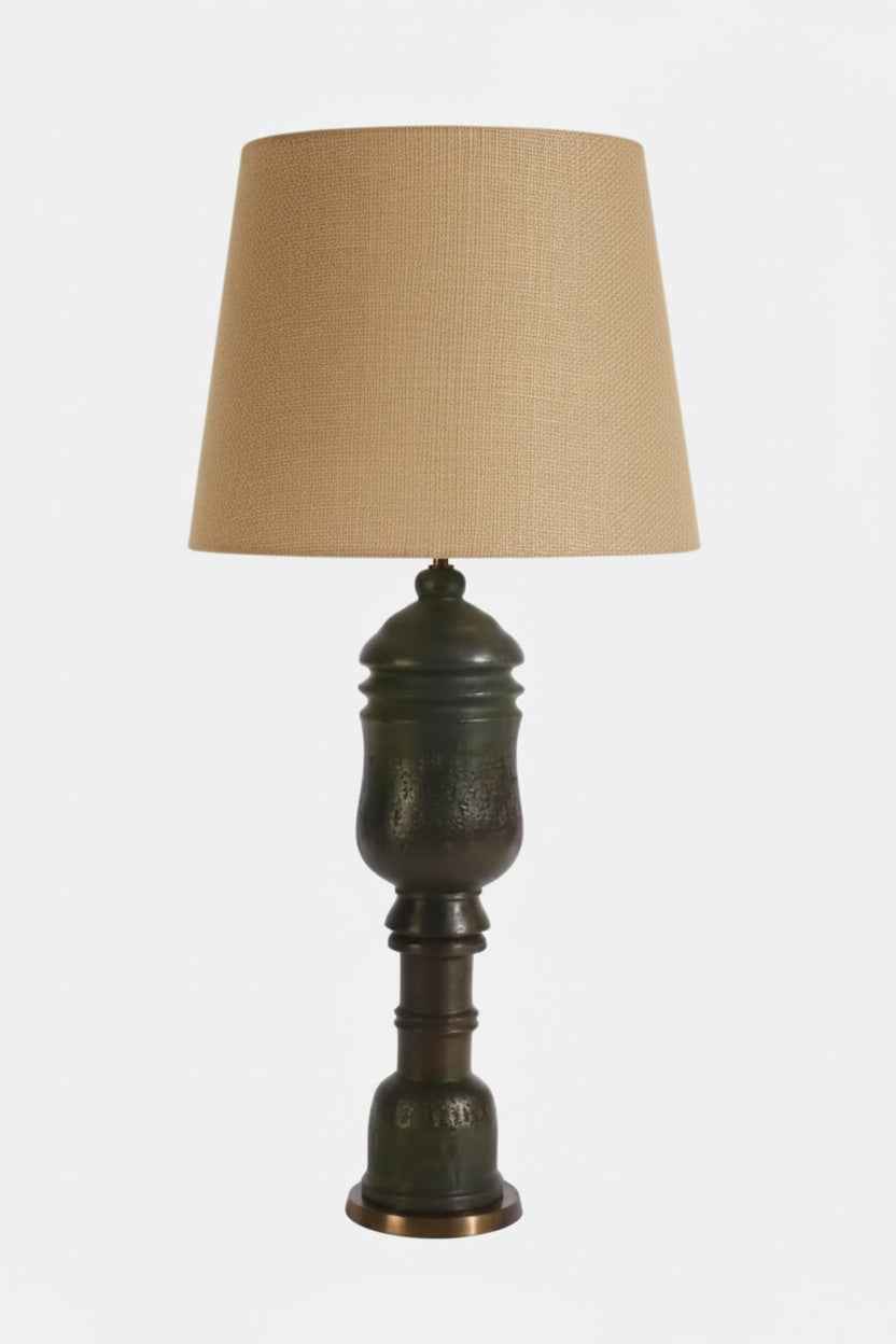 Vintage Bitossi Aldo Londi Key Decor Ceramic Table Lamp | 1960s Italian Mid-Century Lighting