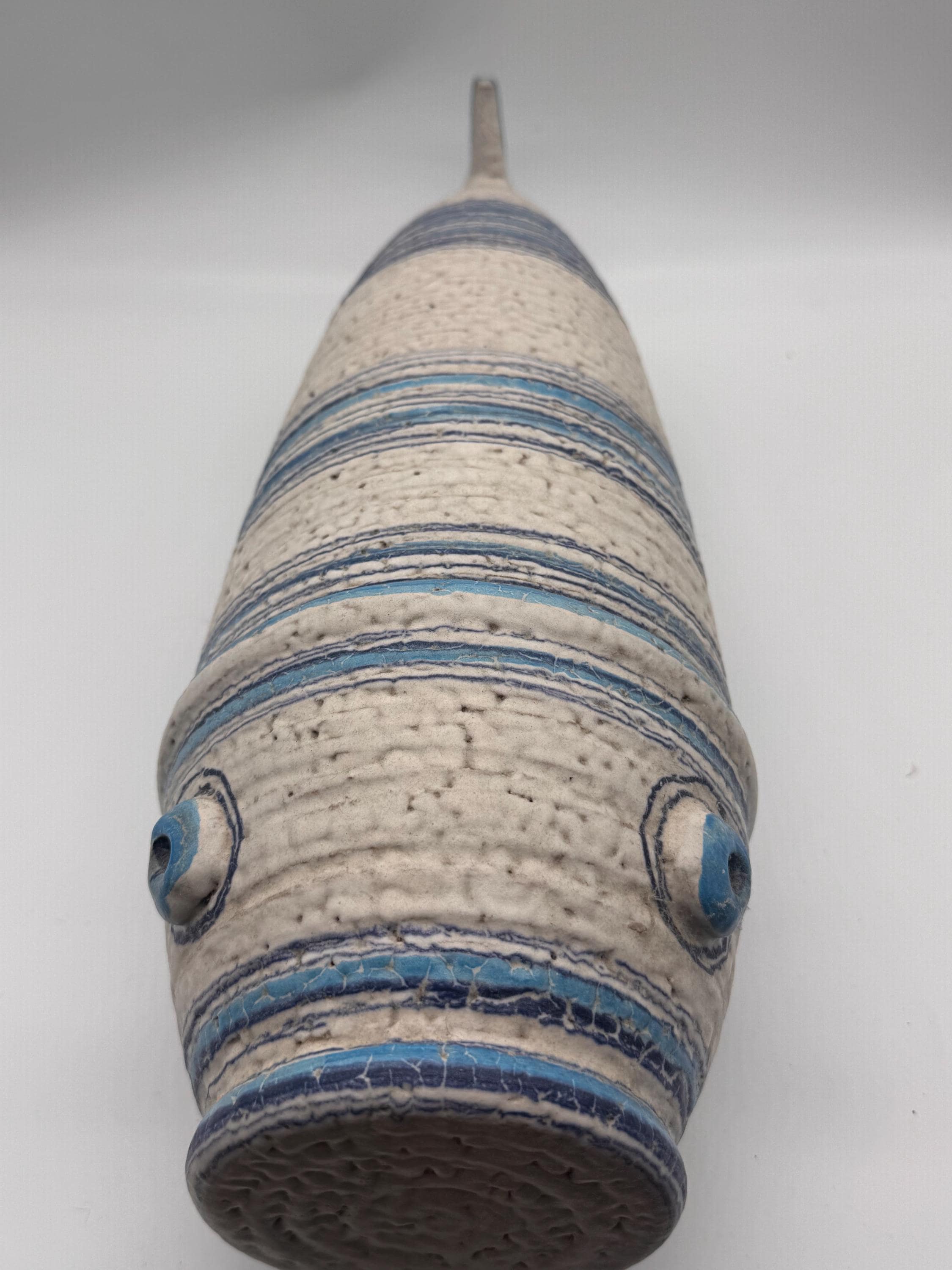 Monumental Bitossi Aldo Londi for Rosenthal Netter Fish Sculpture | 1960s Italian Ceramic