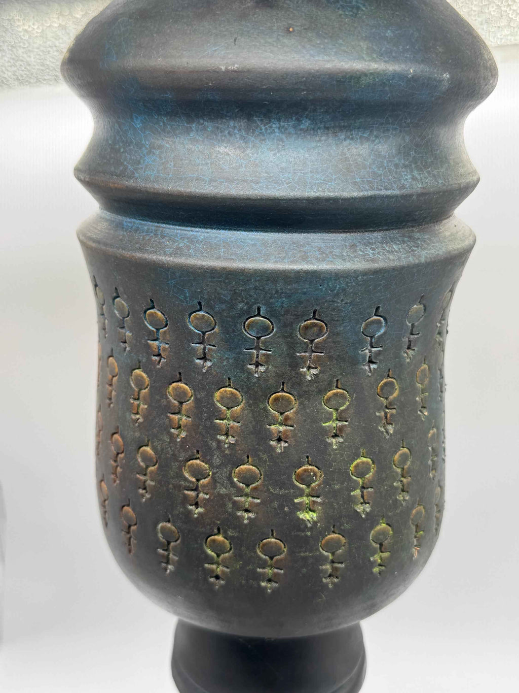 Vintage Bitossi Aldo Londi Key Decor Ceramic Table Lamp | 1960s Italian Mid-Century Lighting