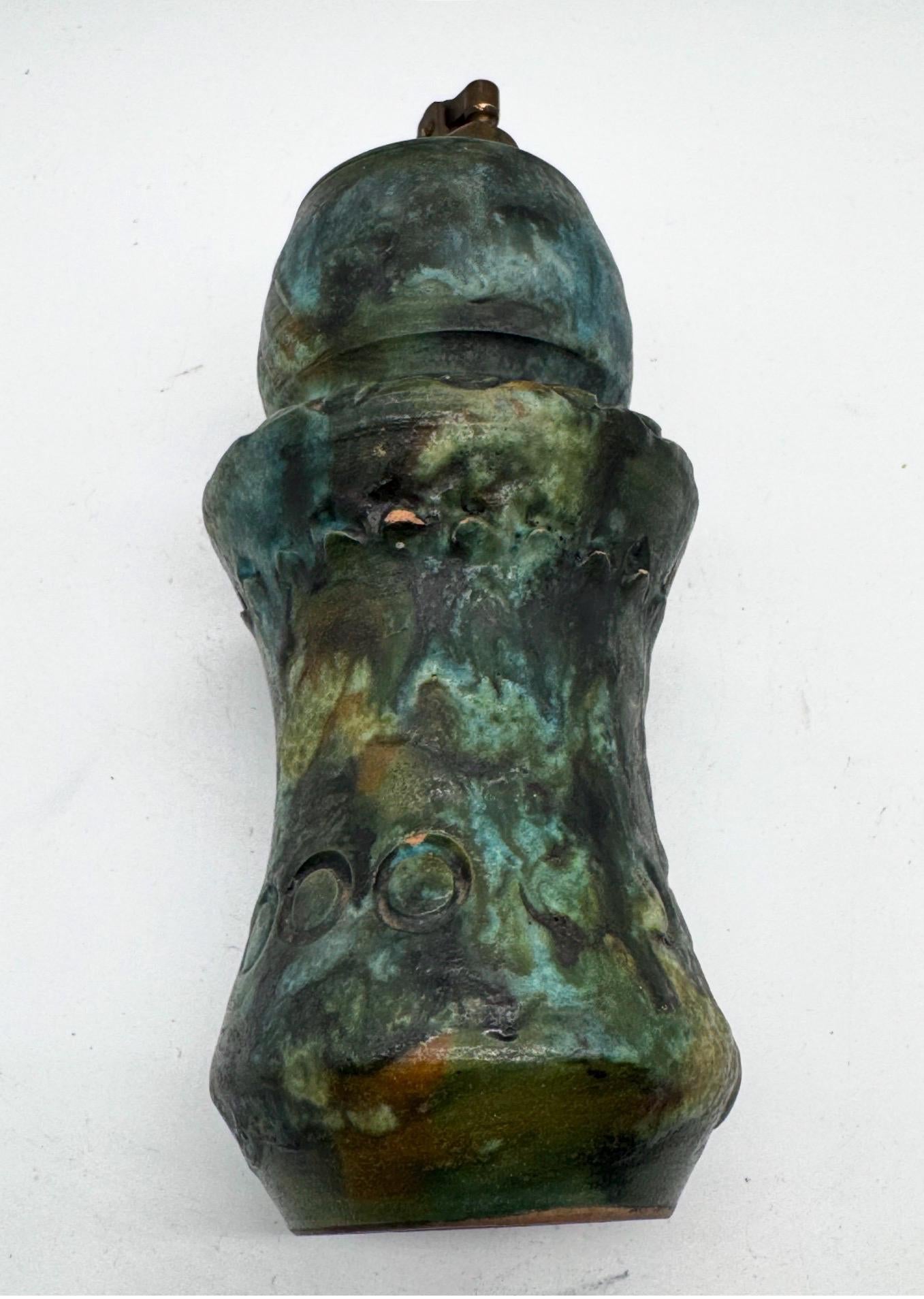 Vintage Alvino Bagni Seagarden Ceramic Table Lighter | 1960s Italian Studio Pottery