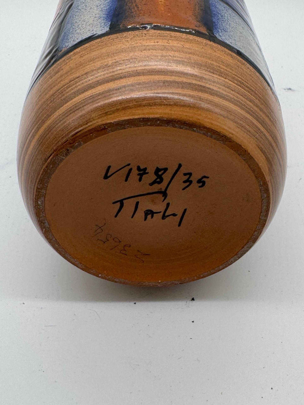 Vintage Bitossi Aldo Londi Vetrata Ceramic Vase | 1950s Italian Studio Pottery