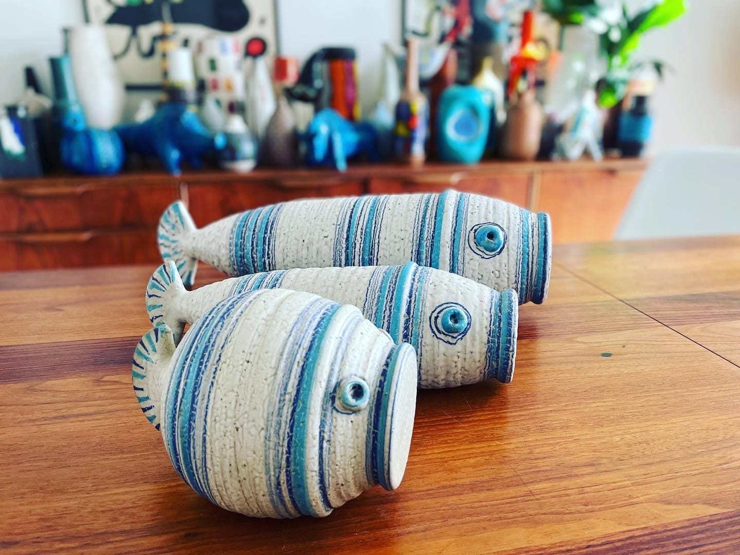 Monumental Bitossi Aldo Londi for Rosenthal Netter Fish Sculpture | 1960s Italian Ceramic