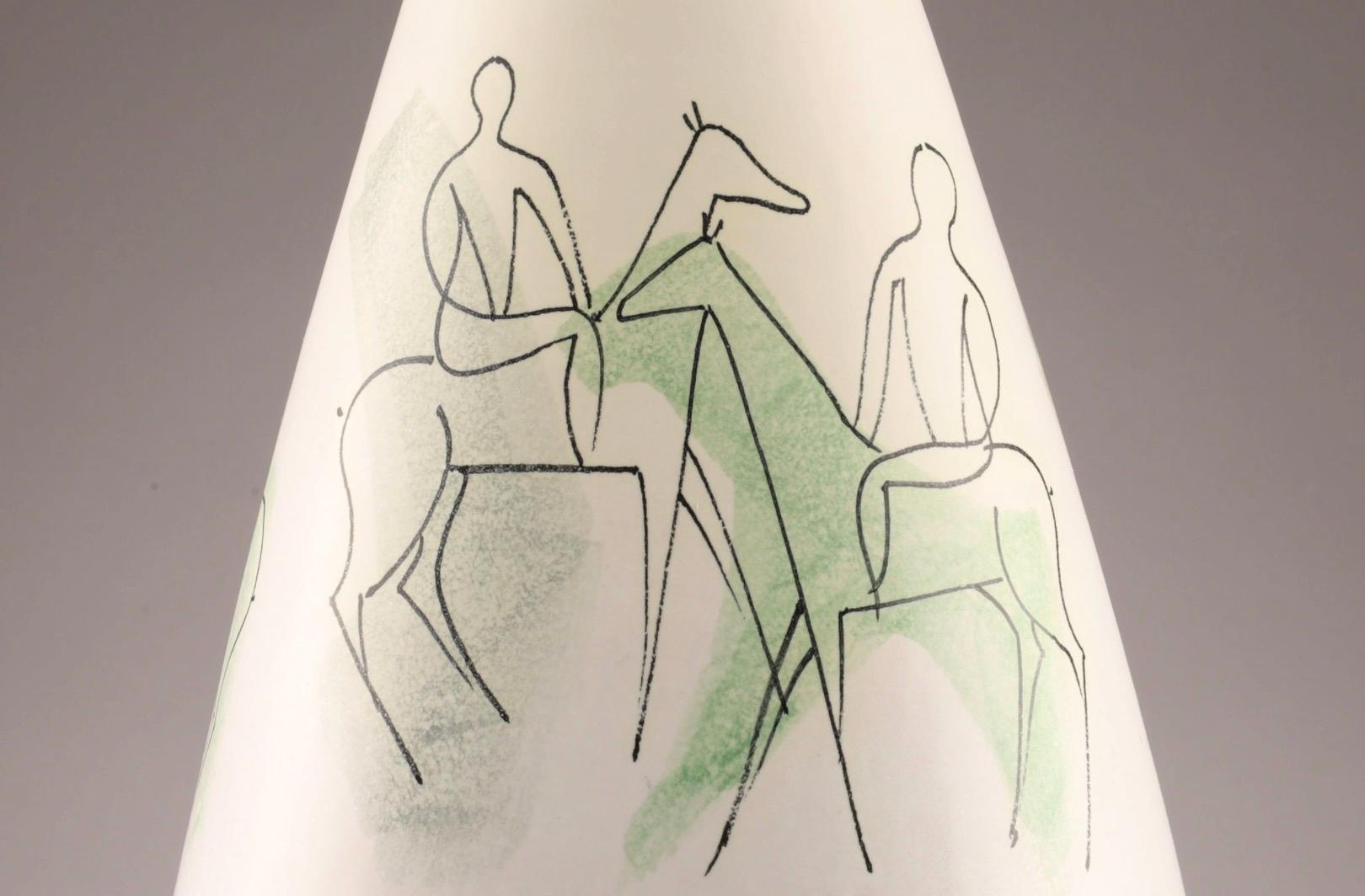 Vintage Bitossi Aldo Londi for Raymor Ceramic Table Lamp | 1950s Italian Mid-Century Lighting