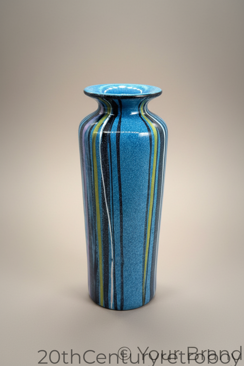 Vintage Bitossi Aldo Londi Ceramic Vase, Shape V303 | 1960s Italian Studio Pottery