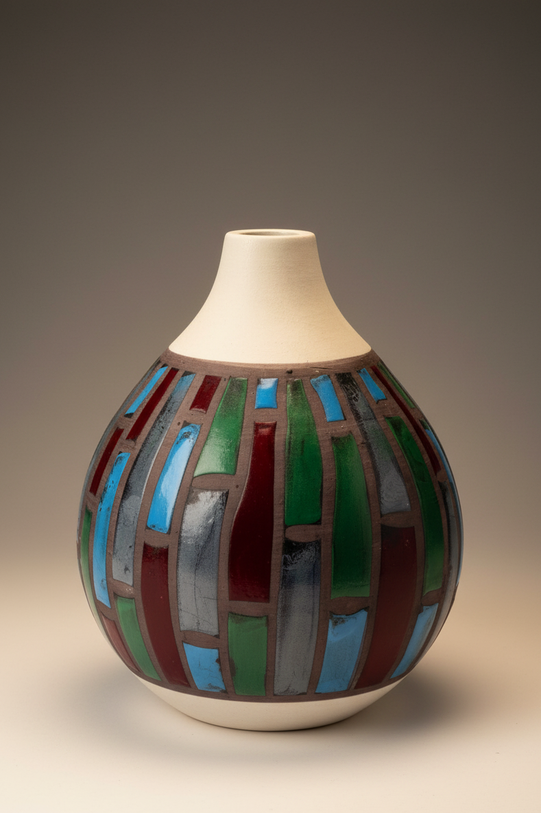 Vintage Ettore Sottsass for Bitossi Ceramic Vase, Alen & Holme Shape 565 | 1960s Italian Studio Pottery
