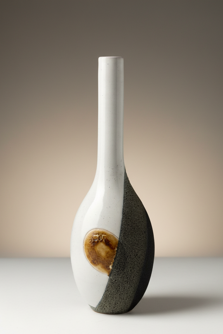 Vintage Ettore Sottsass for Bitossi Ceramic Vase | 1960s Italian Studio Pottery