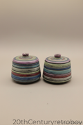 Vintage Bitossi Aldo Londi Cambodia Ceramic Vases, Pair | 1950s Italian Studio Pottery