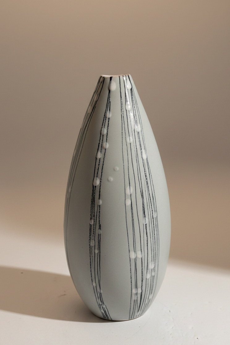Vintage Bitossi Aldo Londi Zitaly Ceramic Vase | 1960s Italian Studio Pottery