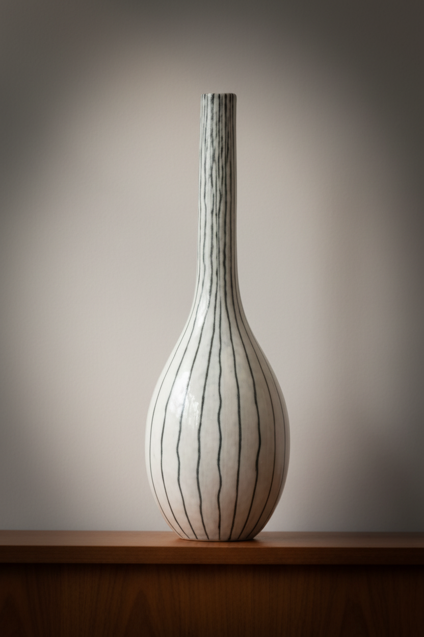 Vintage Bitossi Aldo Londi Ceramic Vase, Shape 250/56A | 1950s Italian Studio Pottery