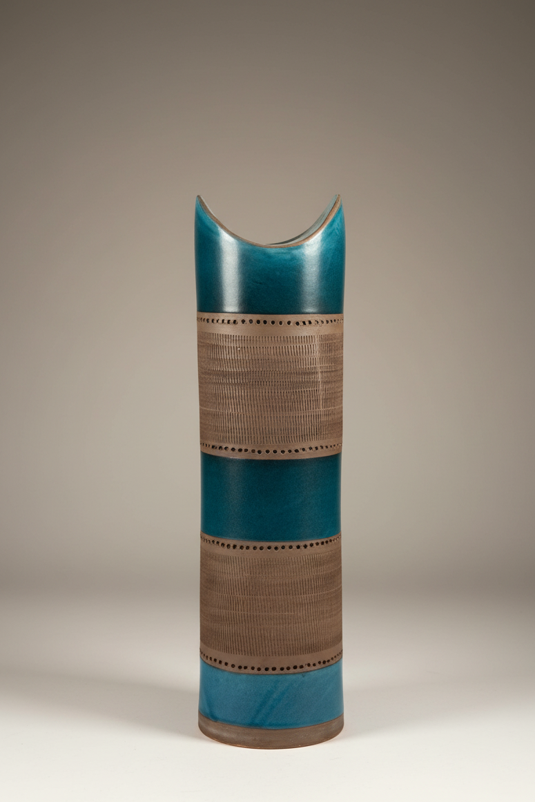 Monumental Vintage Bitossi Aldo Londi for Raymor Ceramic Vase | 1950s Italian Studio Pottery