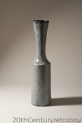 Vintage Bitossi Aldo Londi Rhomboid Net Ceramic Vase | 1960s Italian Studio Pottery