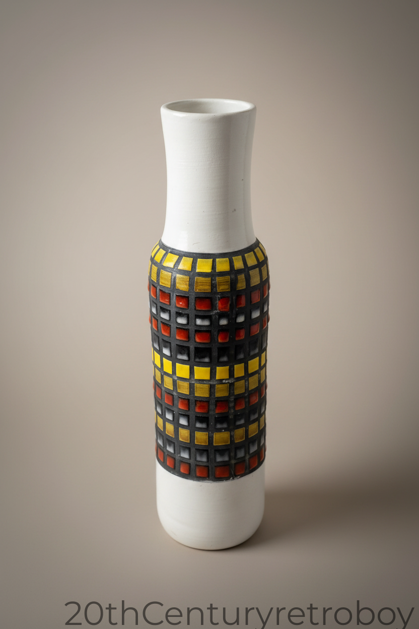 Vintage Bitossi Aldo Londi for Raymor Ceramic Vase | 1960s Italian Studio Pottery