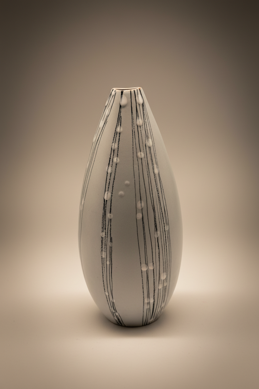Vintage Bitossi Aldo Londi Zitaly Ceramic Vase | 1960s Italian Studio Pottery