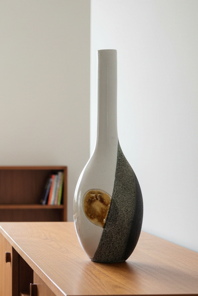 Vintage Ettore Sottsass for Bitossi Ceramic Vase | 1960s Italian Studio Pottery