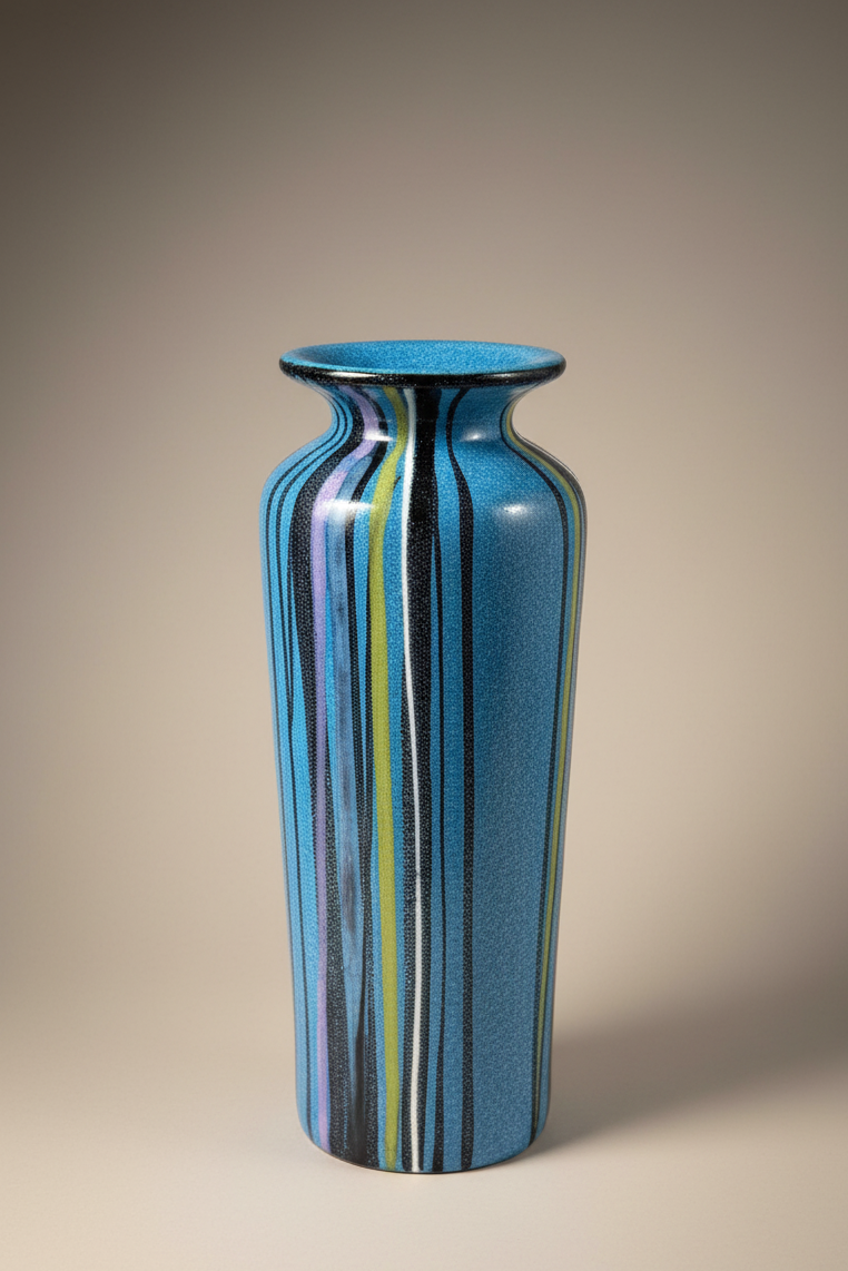 Vintage Bitossi Aldo Londi Ceramic Vase, Shape V303 | 1960s Italian Studio Pottery